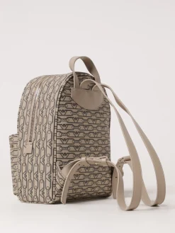 Zaino Emporio Armani in cotone spalmato con monogram all over
