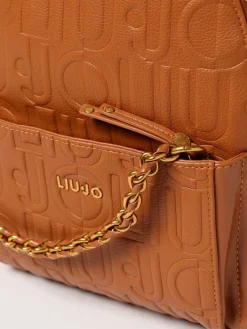 Zaino in ecopelle con logo all-over Liu Jo