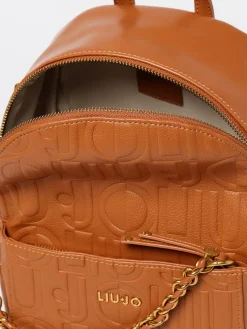 Zaino in ecopelle con logo all-over Liu Jo