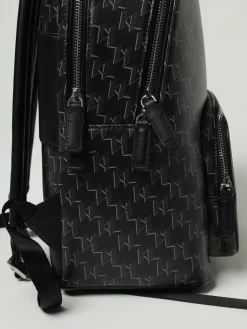 Zaino Karl Lagerfeld in pelle sintetica con monogram all over
