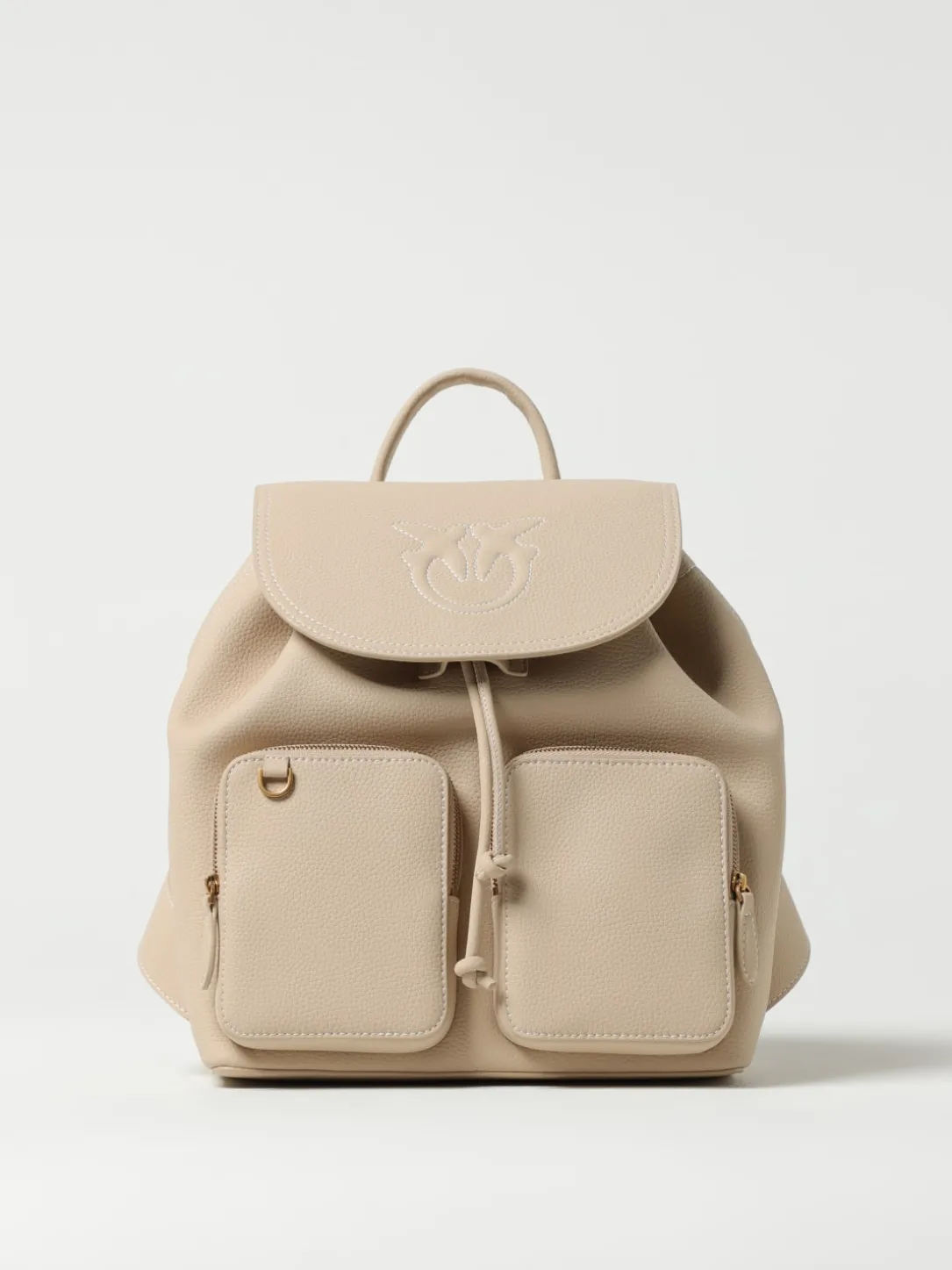 Zaino Love Birds Pinko in pelle bottalata