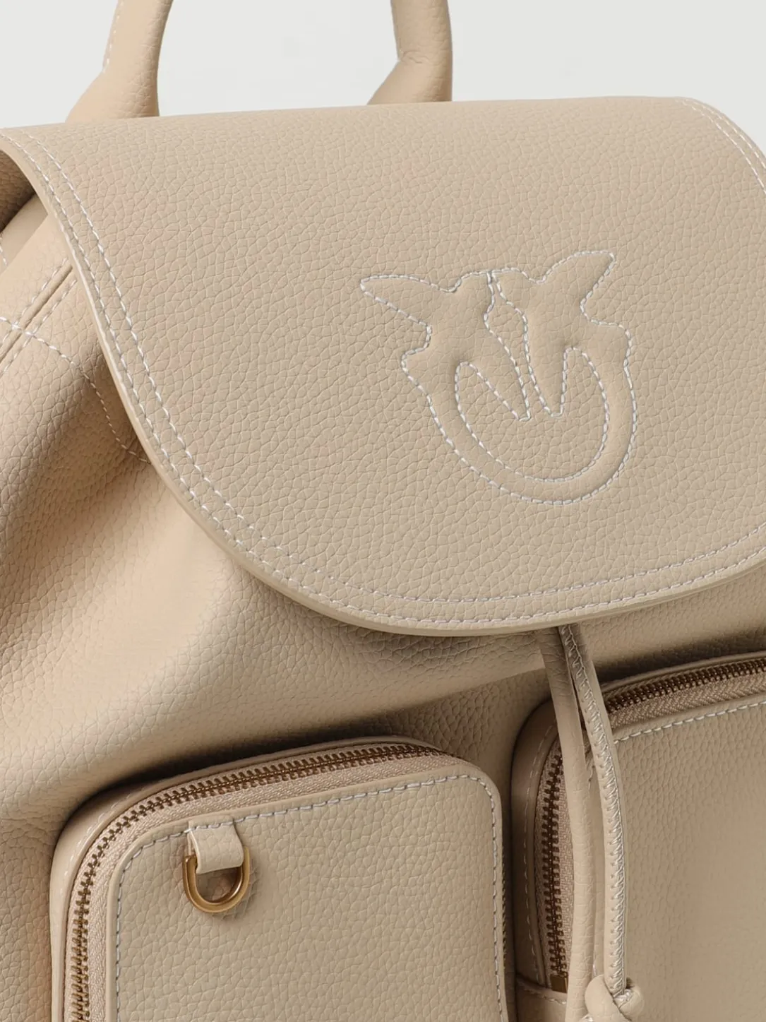 Zaino Love Birds Pinko in pelle bottalata