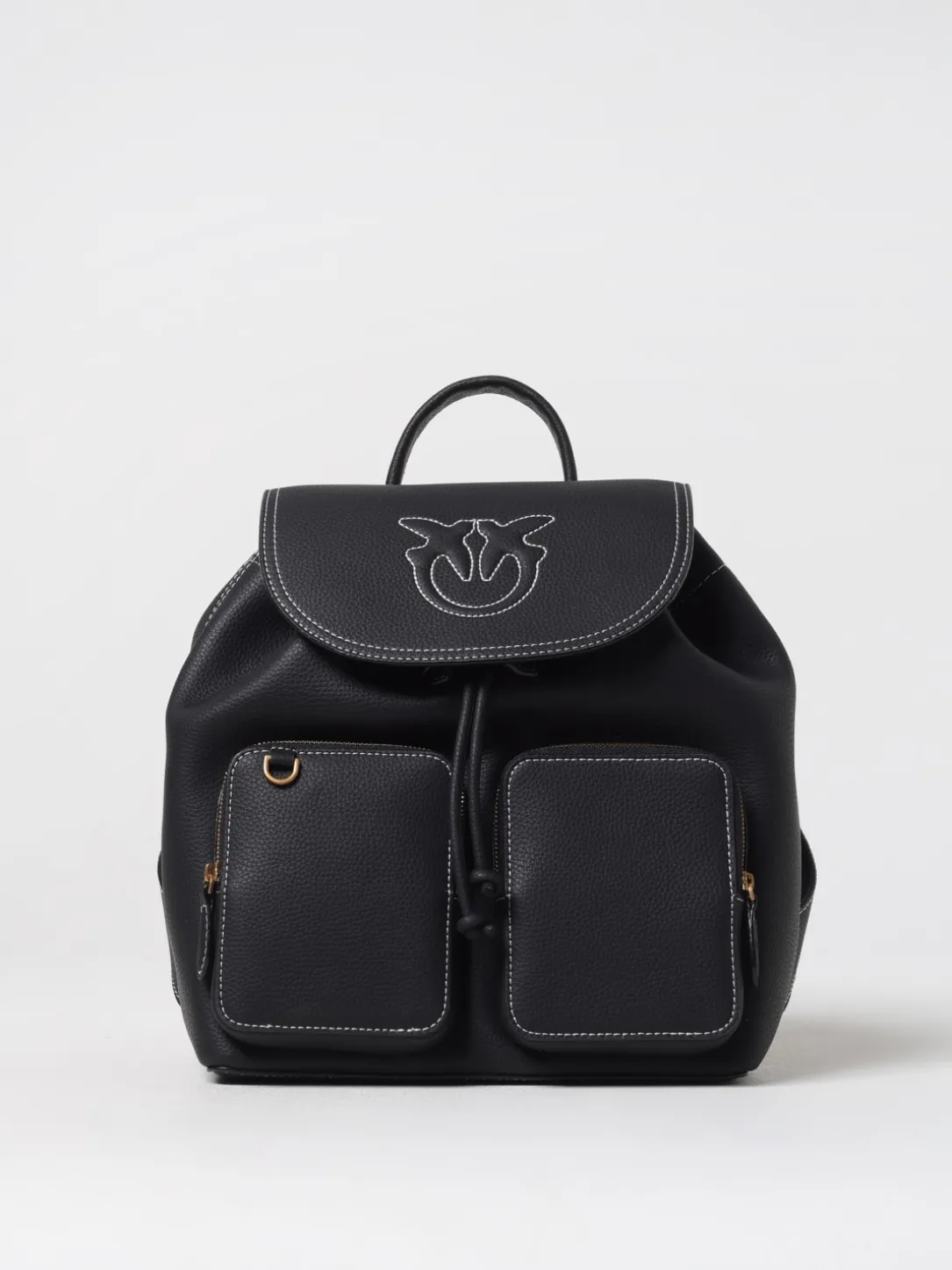 Zaino Love Birds Pinko in pelle bottalata