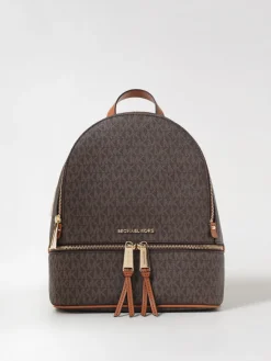 Zaino Rhea Michael Kors in cotone spalmato con monogram MK all over